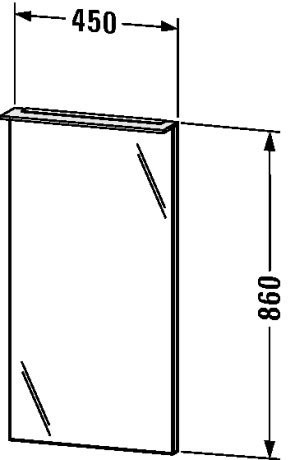 XL749001313 X-Large Зеркало с подсветкой Американский орех, натуральный шпон Duravit - Вид №1