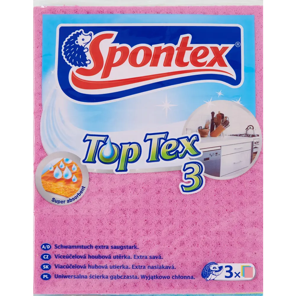 Салфетка целлюлозная Spontex Top Tex 3 шт. 84177029 STLM-2028459  - Вид №3