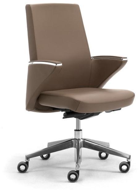 Leyform Поворотное кожаное кресло руководителя с подлокотниками  2620  - Вид №1