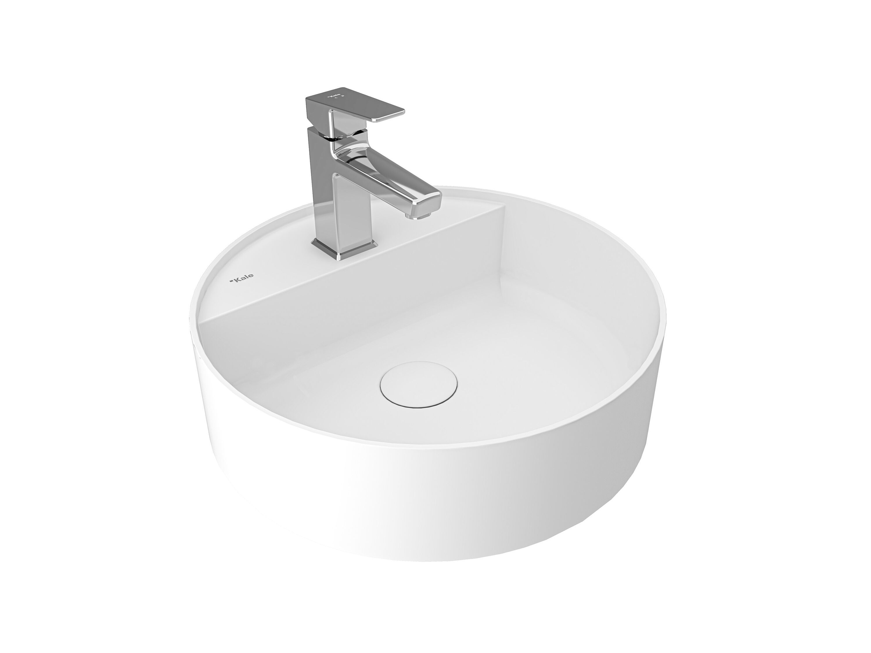 Круглый умывальник Fireclay Kaleseramik сантехника ARCH-00110349 - Вид №2