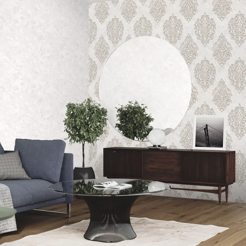 Обои флизелиновые Euro Decor Antique белые 1.06 м 7141-00 83558502 STLM-2180127 - Вид №3