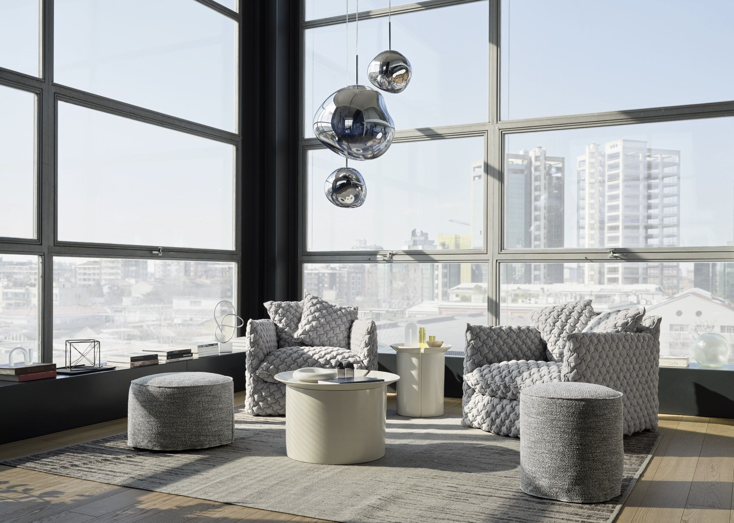 Ткань круглый съемный пуфик Gervasoni ARCH-00116994 - Вид №7