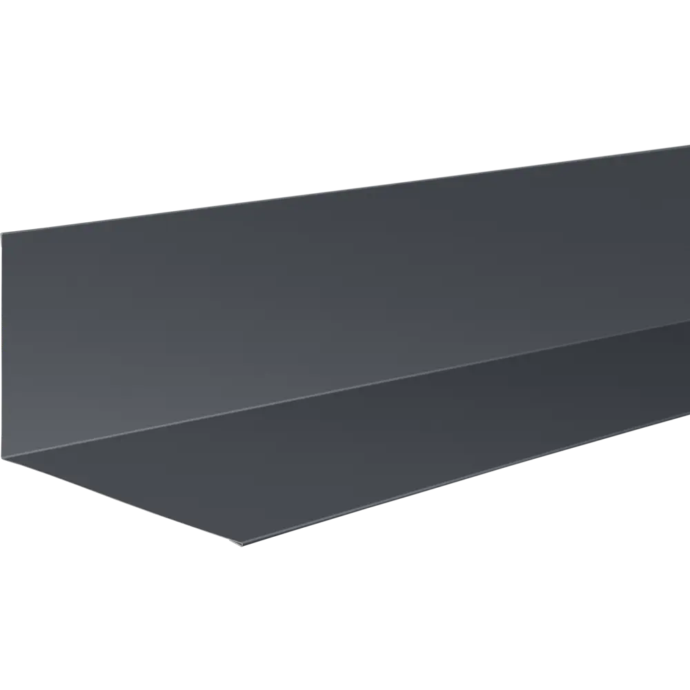 Планка примыкания нижняя 122x250x2000 мм 0.4 мм RAL 7024 темно-серый 86787246 STLM-2185824 ВЕГА 