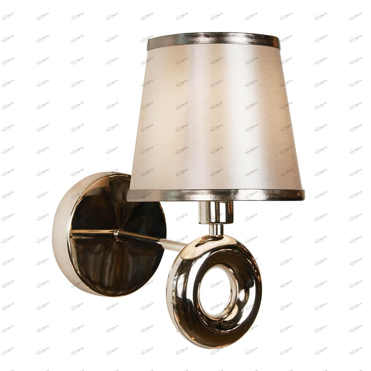 Бра с абажуром коричневое Brooklyn W2401-1 ILAMP BROOKLYN 00-3949140 Коричневый;никель 