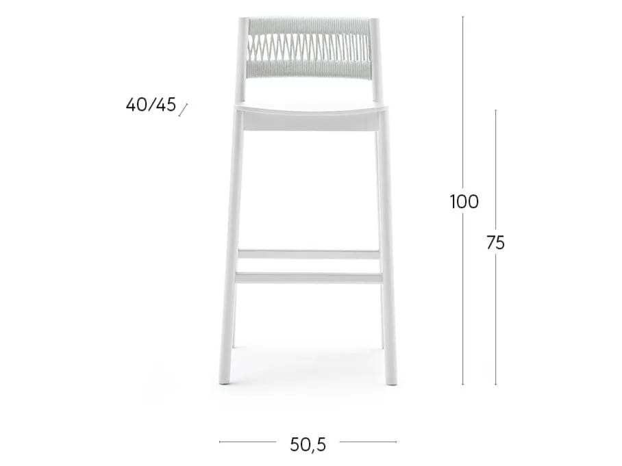 Высокий стул из бука и морской веревки Billiani Load ARCH-00101219 - Вид №4