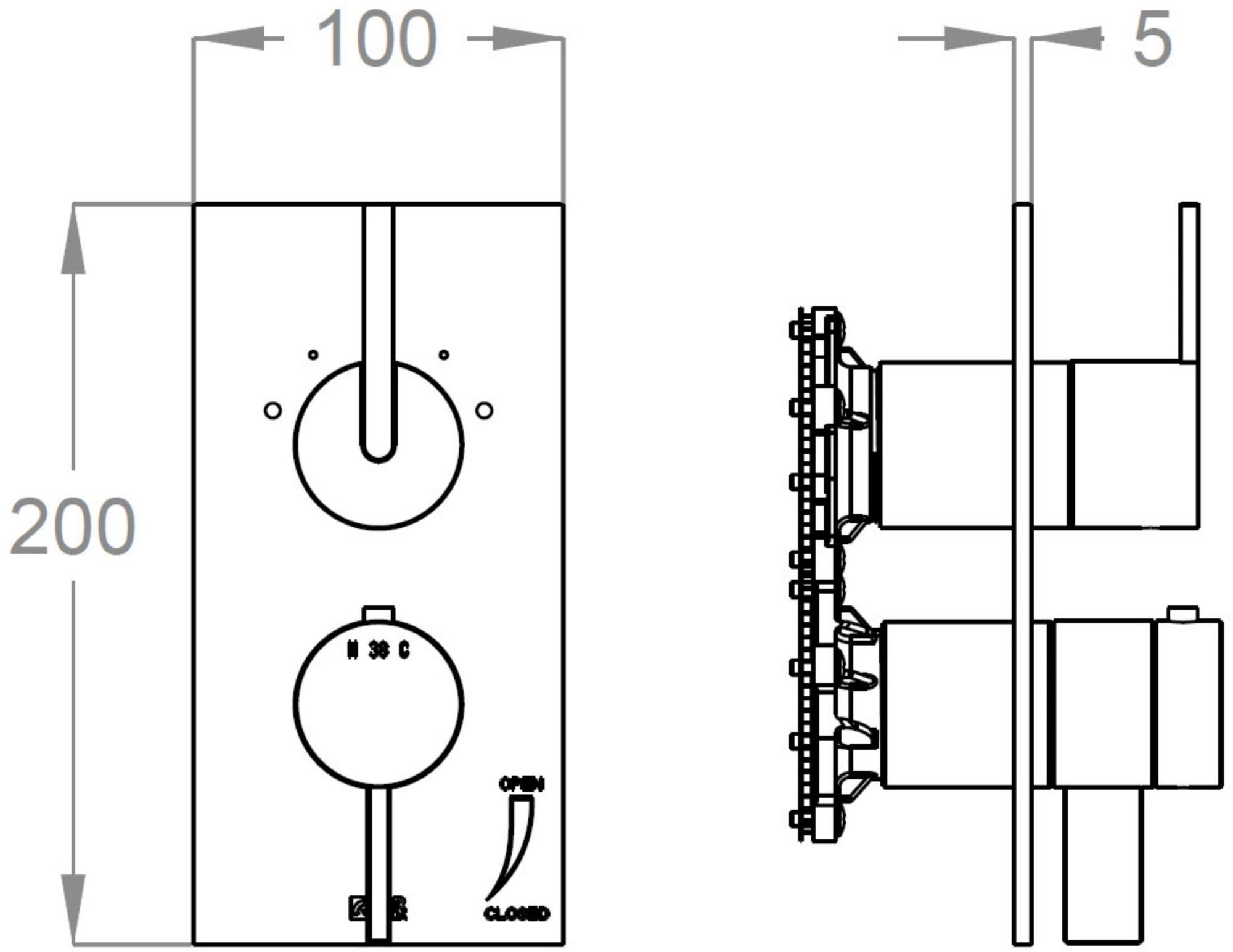 Fir Italia Термостатический смеситель для душа из нержавеющей стали Playsteel 58 5880188 - Вид №1