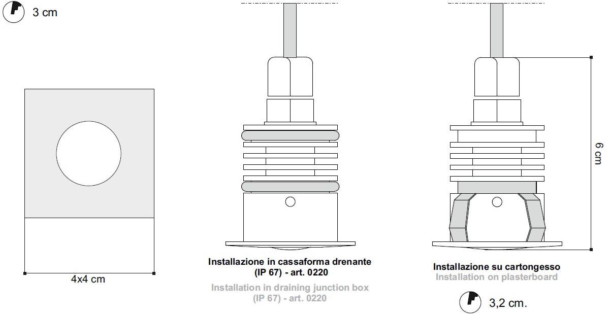 EGOLUCE Встраиваемый светодиодный уличный светильник Zeppelin 6394  - Вид №2