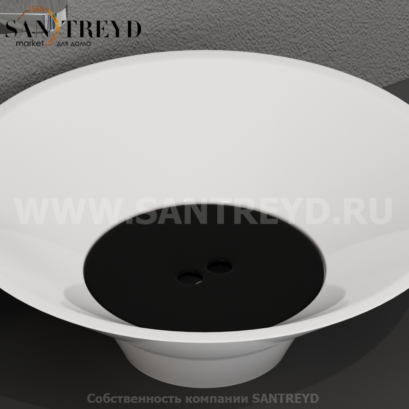 486031 Накладка на слив из керамики цвет Черный бархат Kerasan Deco Италия