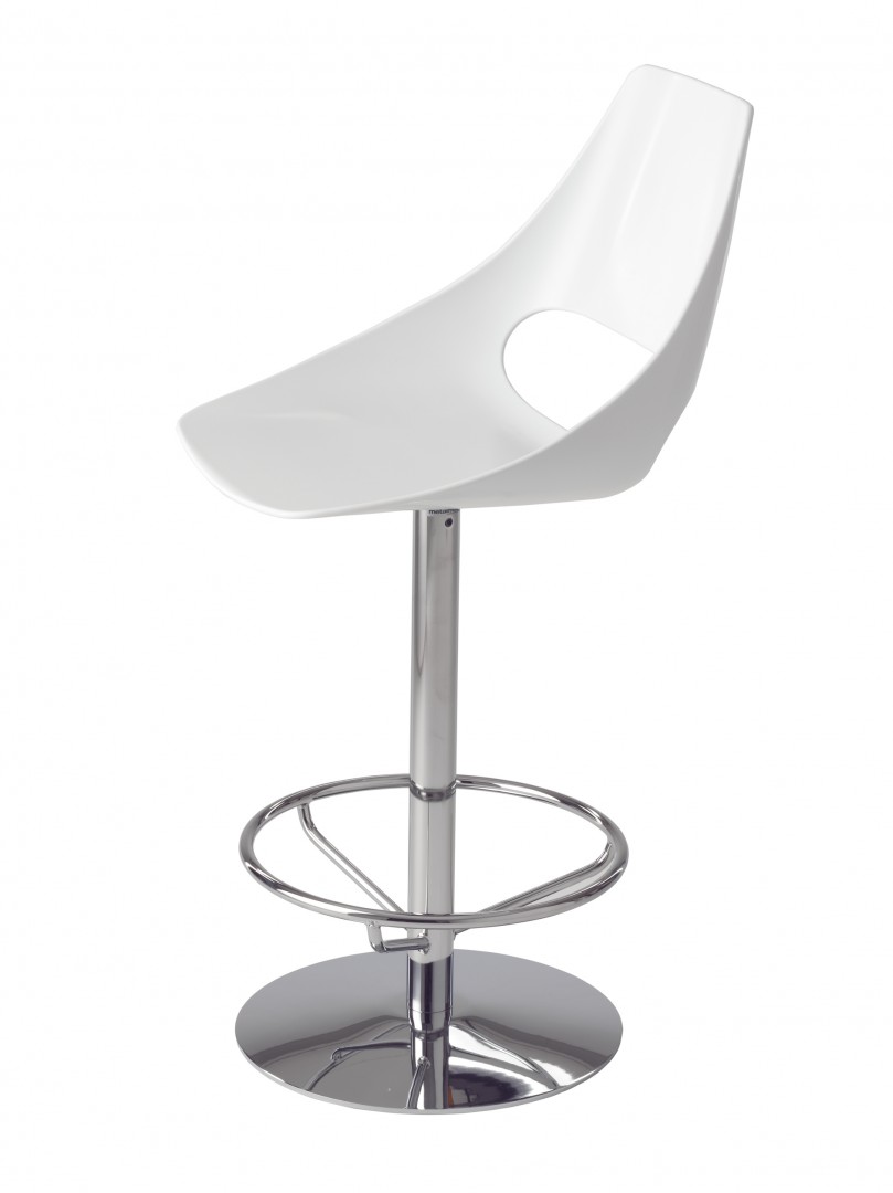 Echo 333B Поворотный барный стул со стальным основанием по центру и корпусом из технополимера. Версия сиденья высотой 65 см. Et al. Echo