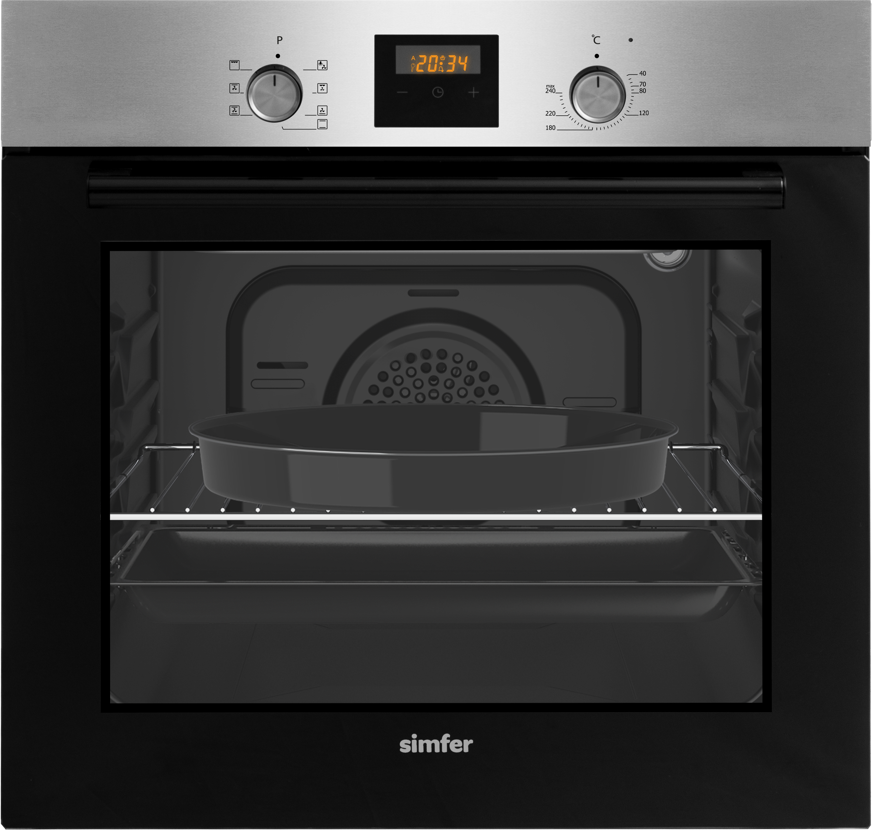 9125101 Электрический духовой шкаф Simfer B6EM56024 серебристый STDN-0023555