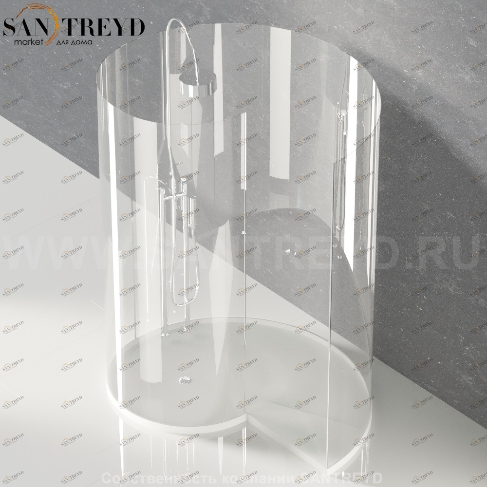 Душевая кабина CHIOCCIOLA свободостоящая Agape ADOC0201