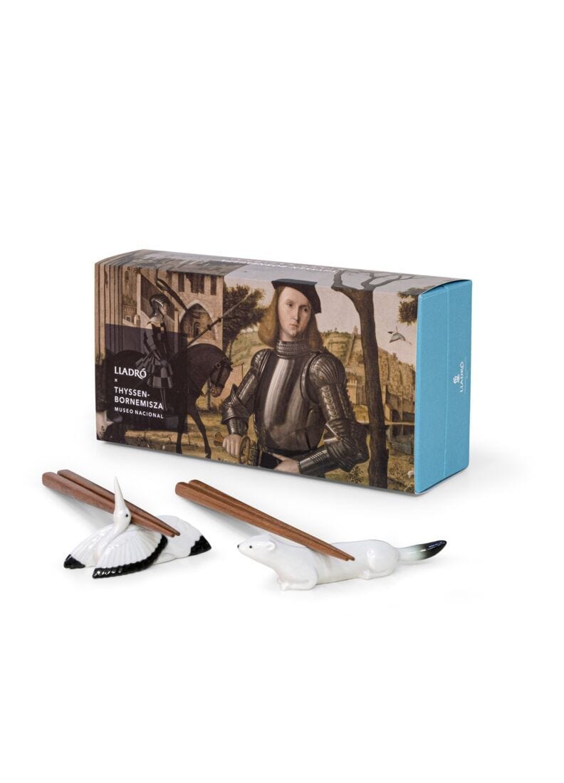 Фарфор безделушки Lladró ERMINE AND CRANE CHOPSTICKS SET ARCH-00029204 - Вид №4