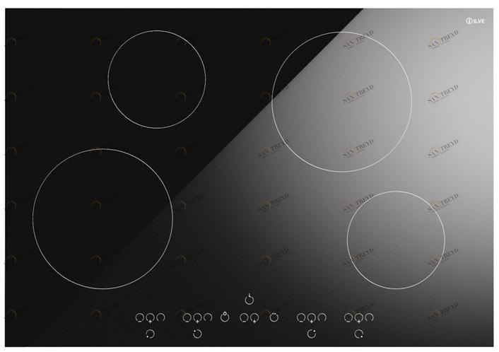 Ilve Встраиваемая индукционная стеклокерамическая плита Pro line Khvi75tc Santreyd 