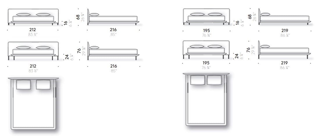 Двуспальная кровать из ткани DE PADOVA Blendy ARCH-00152971 - Вид №4