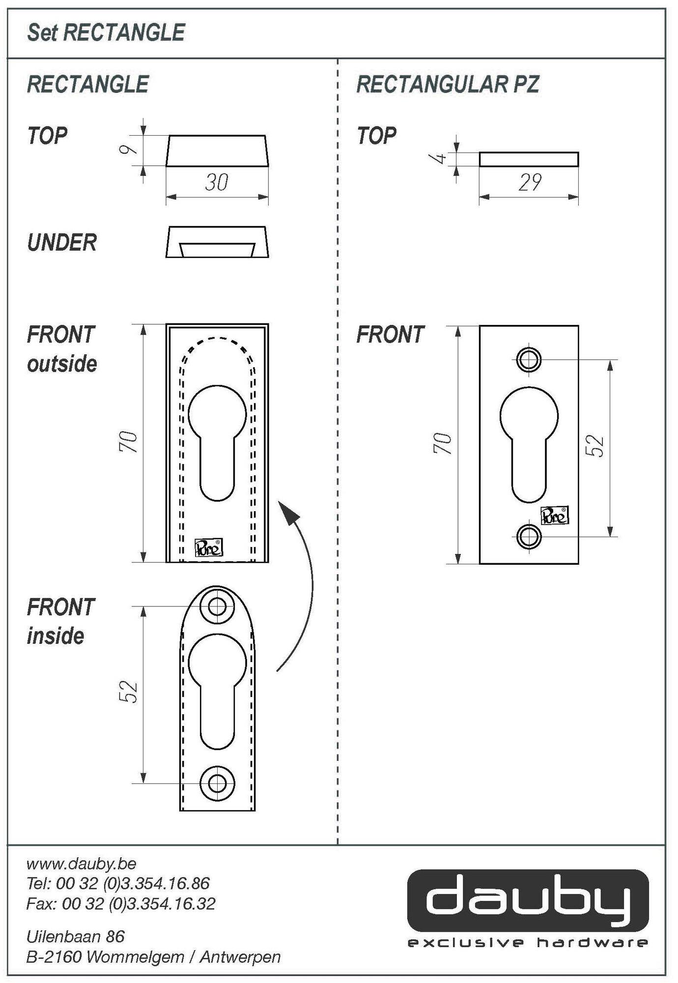 Dauby Прямоугольная насадка Pure® 10232 - Вид №2