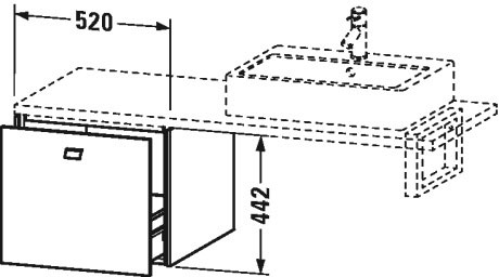 BR513201818 Brioso Шкафчик для консоли Белый матовый, декор Duravit - Вид №1