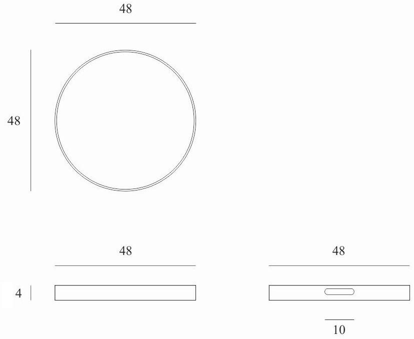 Ethnicraft Круглый поднос из дерева и стекла Tribal quest 20360 - Вид №4