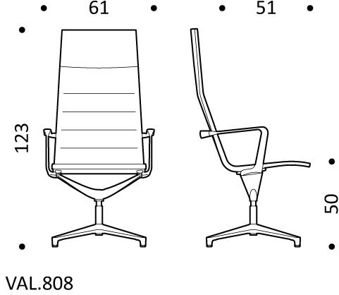 ICF Кресло руководителя поворотное на 4 спицы с высокой спинкой Valea sun-id-1441472 - Вид №5