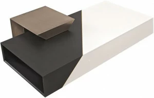 Shake Журнальный столик из лакированного дерева со встроенным ящиком