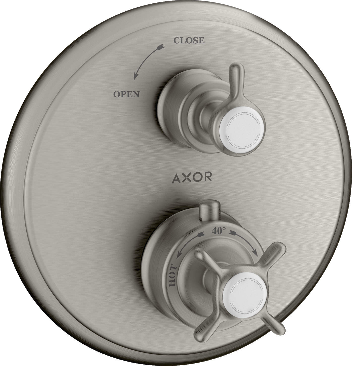 16800800 Термостат скрытого монтажа с поперечной ручкой и запорным вентилем AXOR MONTREUX