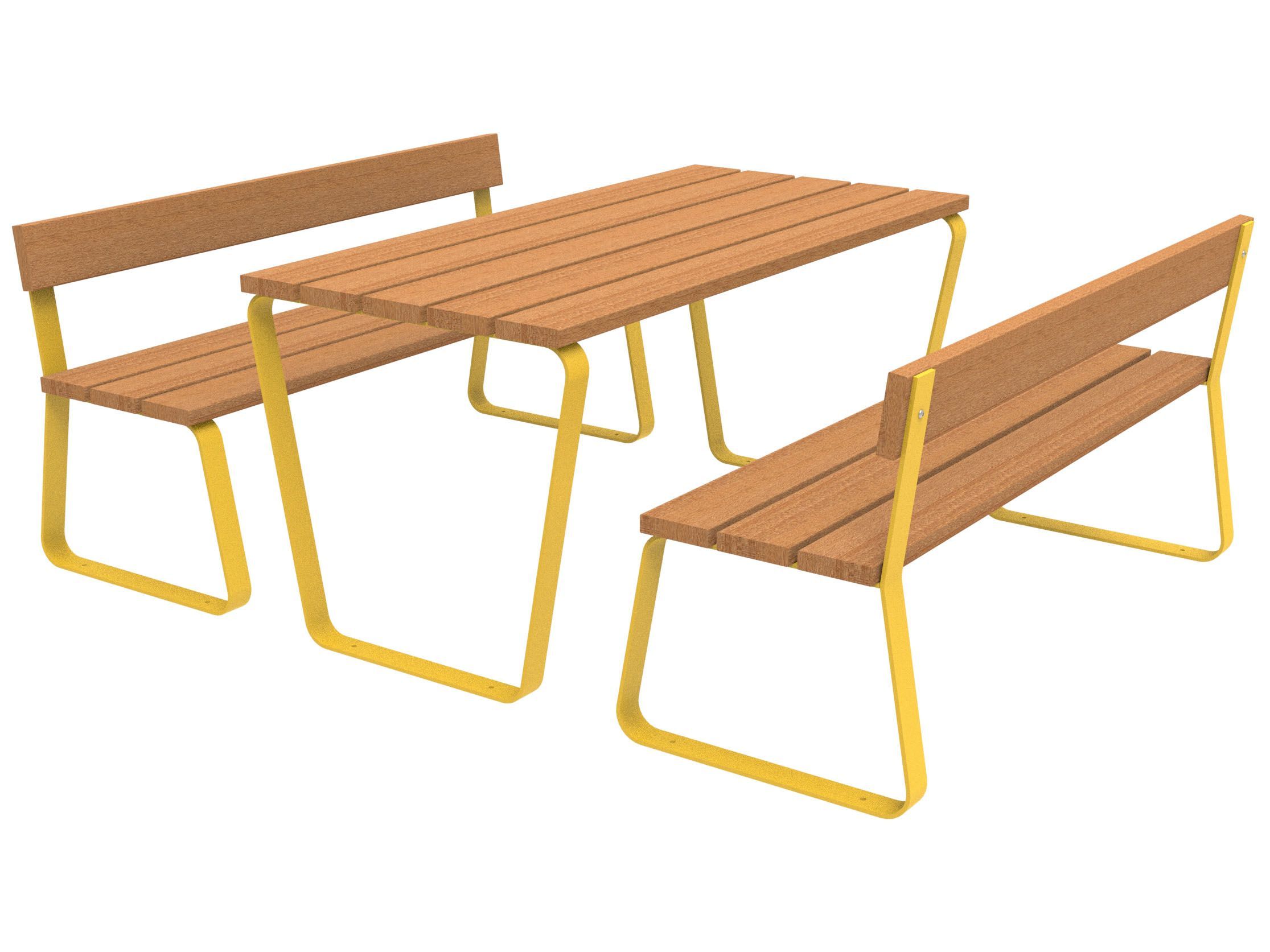 Стол для пикника со встроенными скамейками Lazzari Sunny ARCH-00041799 - Вид №1