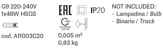 Освещение трека Fabbian Beluga White ARCH-00100198 - Вид №3