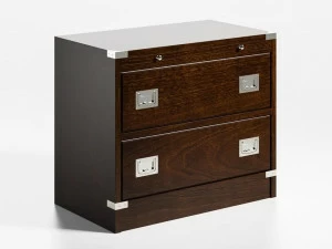 Caroti Прикроватная тумбочка из красного дерева с ящиками Via montenapoleone 566