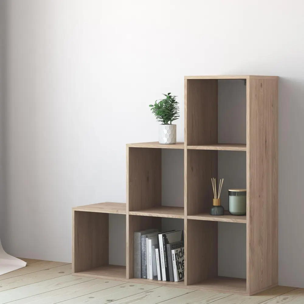 Стеллаж KONSENSA Руан 6 секций 104x104x31.7 см ЛДСП цвет дуб комано STLM-2198969