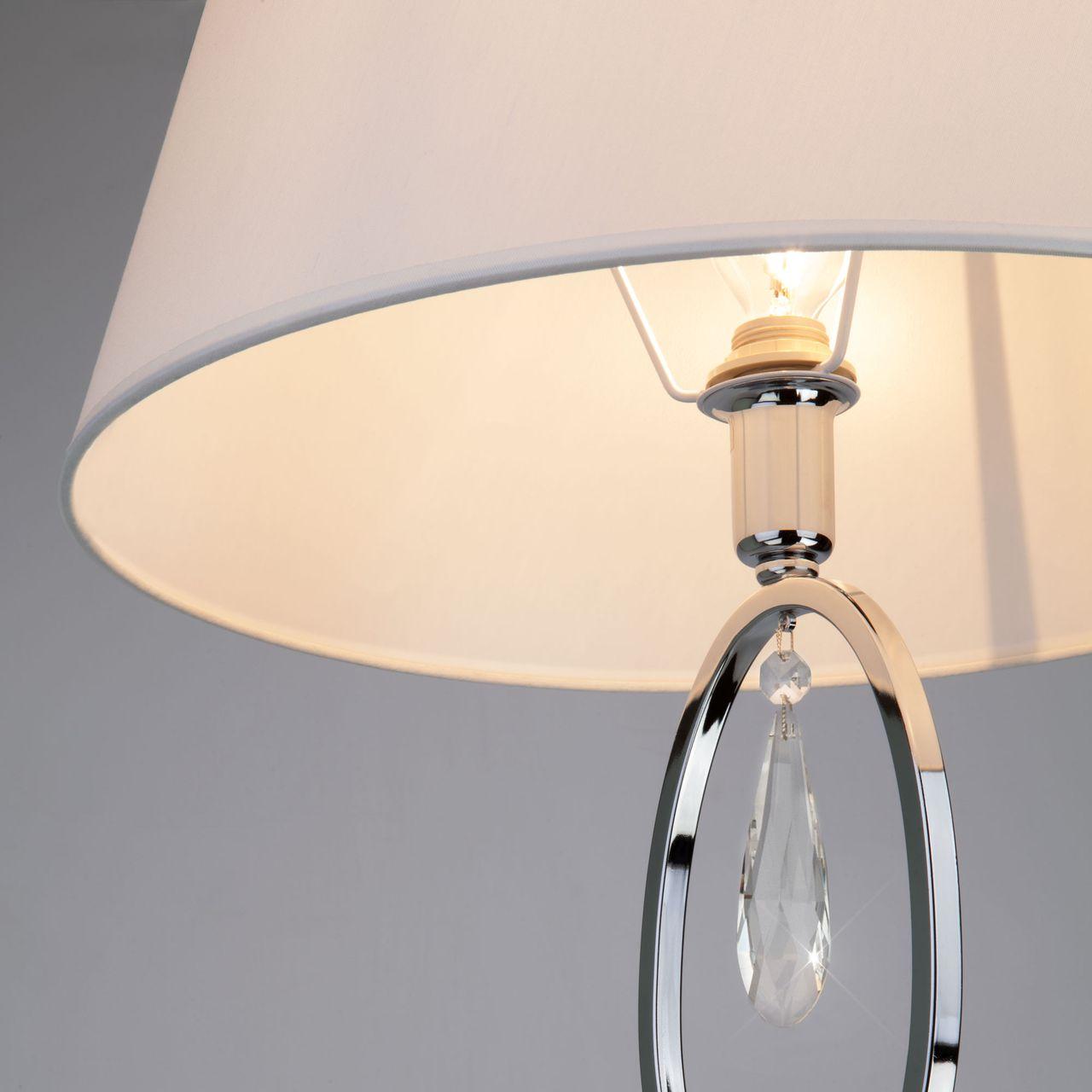 Торшер Eurosvet Madera 01056/1 хром/прозрачный хрусталь Strotskis EUROSVET ЭЛИТНЫЕ 222926 Белый;хром  - Вид №3