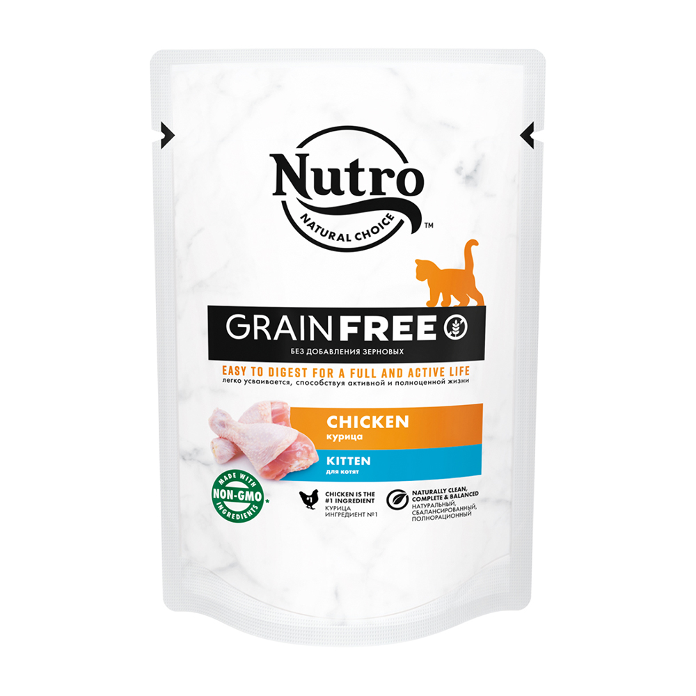 ПР0059472 Корм для котят Курица пауч 70г NUTRO 