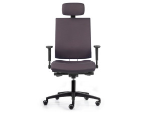 Офисное кресло из ткани с колесами и подлокотниками с 5 спицами