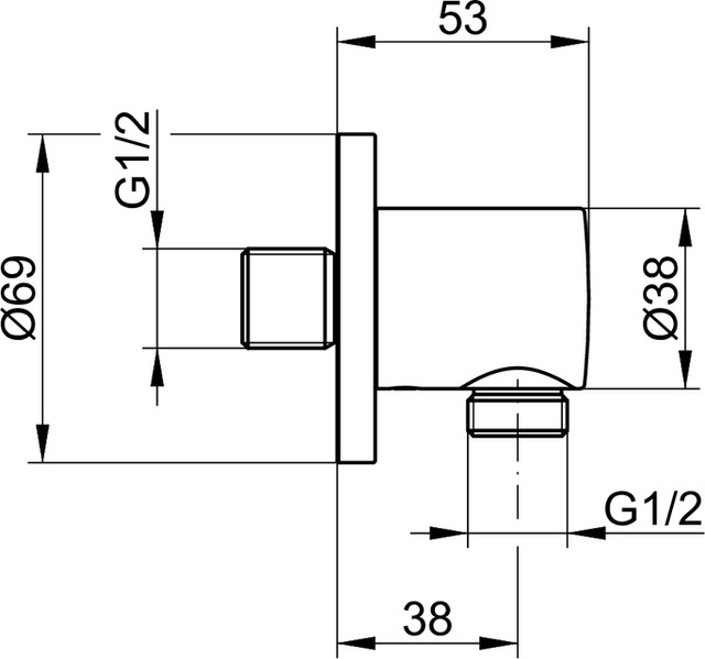 54947050000 Соединение-вывод для шланга DN 15 KEUCO Edition 400 - Вид №2