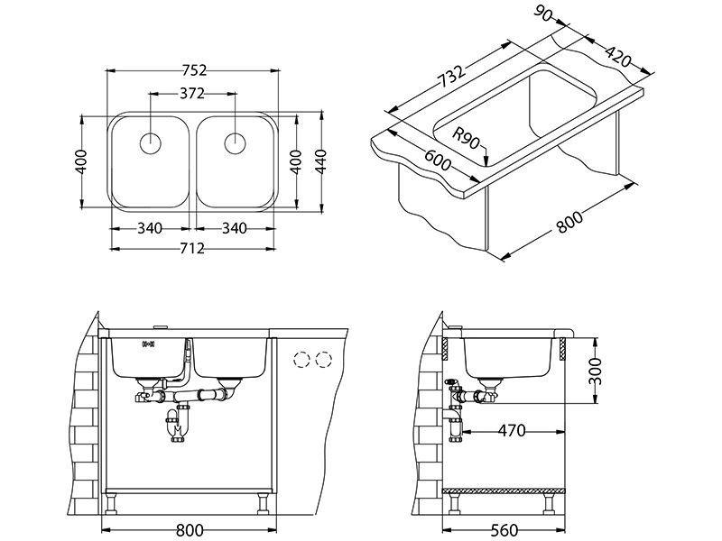 Мойка Alveus Duo 30 1036849 - Вид №1