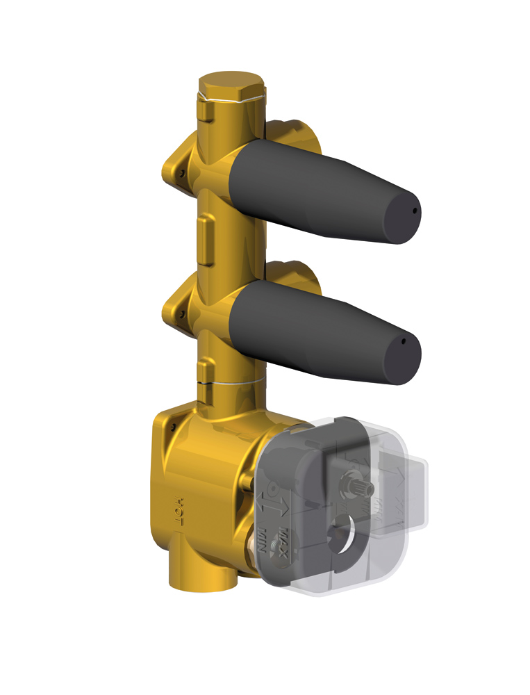 884037 Bellosta Rubinetterie ВСТРОЕННАЯ ЧАСТЬ ТЕРМОСТАТИЧЕСКИЙ СМЕСИТЕЛЬ_x005F
2 ВЫХОДА 3/4 " 
