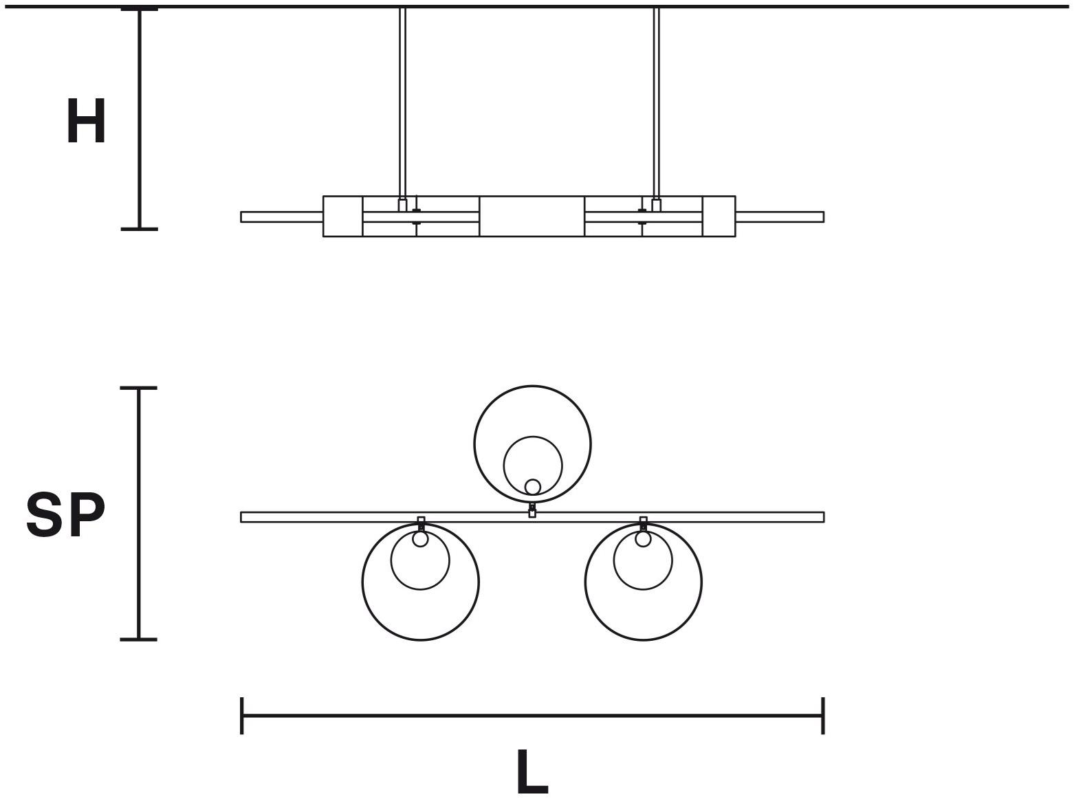 Masiero Металлический светодиодный подвесной светильник Sound sun-id-1455394 - Вид №2