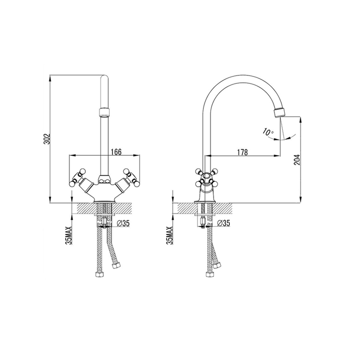 CADSB00M05 Milardo Cadiss Смеситель для кухни Cadiss Россия  - Вид №7