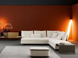 Bonaldo Мягкий угловой диван со съемным чехлом из ткани