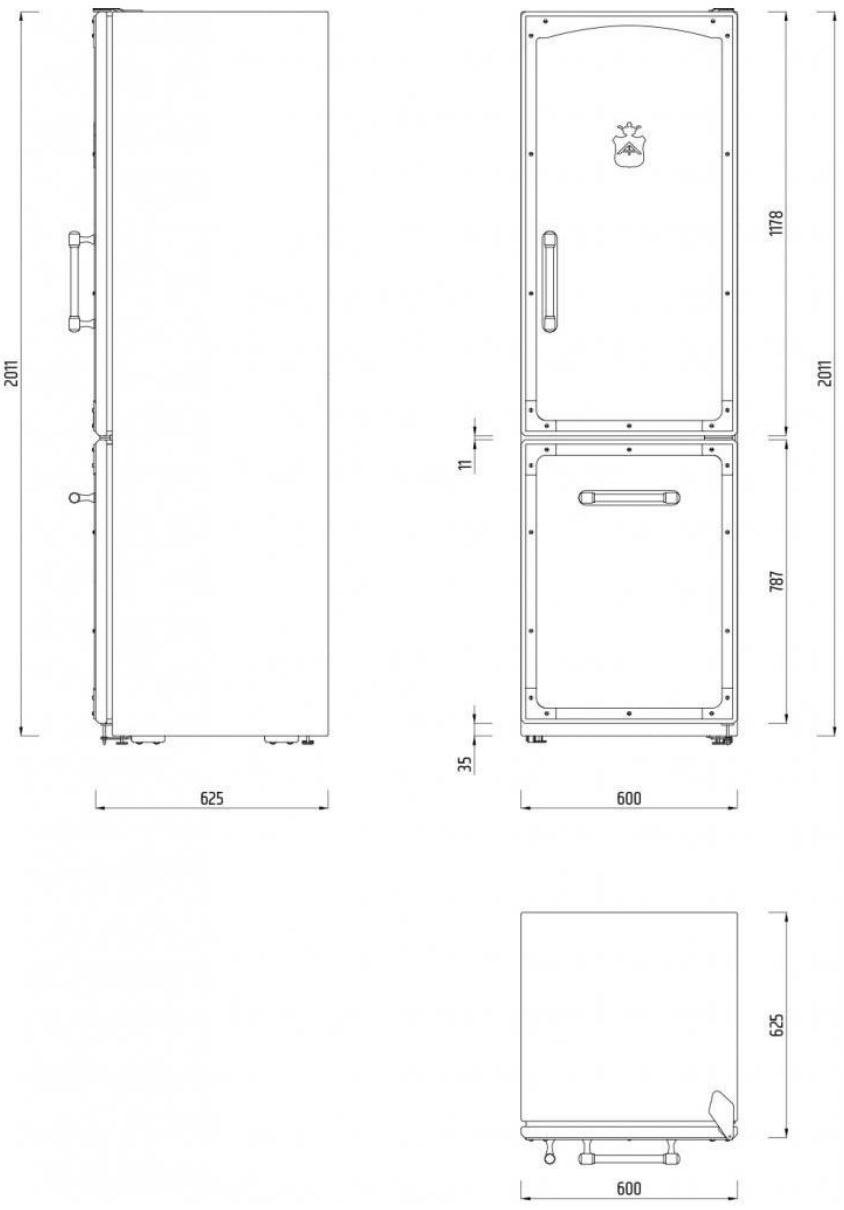 Officine Gullo Отдельностоящий двухдверный холодильник no frost sun-id-1433286 - Вид №1
