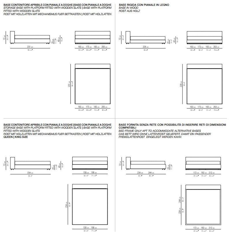 Flexform Двуспальная кровать со съемным чехлом из ткани Groundpiece sun-id-1458149 - Вид №7