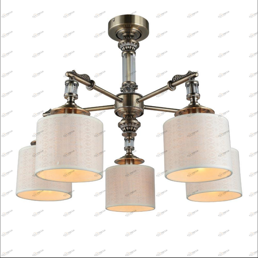 Подвесная люстра Omnilux Rovigo OML-64307-05 кремовая OMNILUX ДИЗАЙНЕРСКИЕ, ROVIGO 279942 Кремовый 