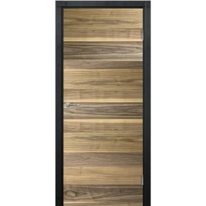 Дверь межкомнатная глухая Loft 70x200 см шпон цвет американский орех с замком и петлями 85325428 STLM-2120378