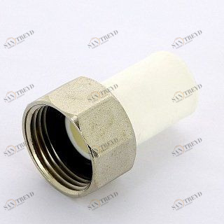 Вставка В с накидной гайкой PRO AQUA полипропиленовая 25х1" PA70014