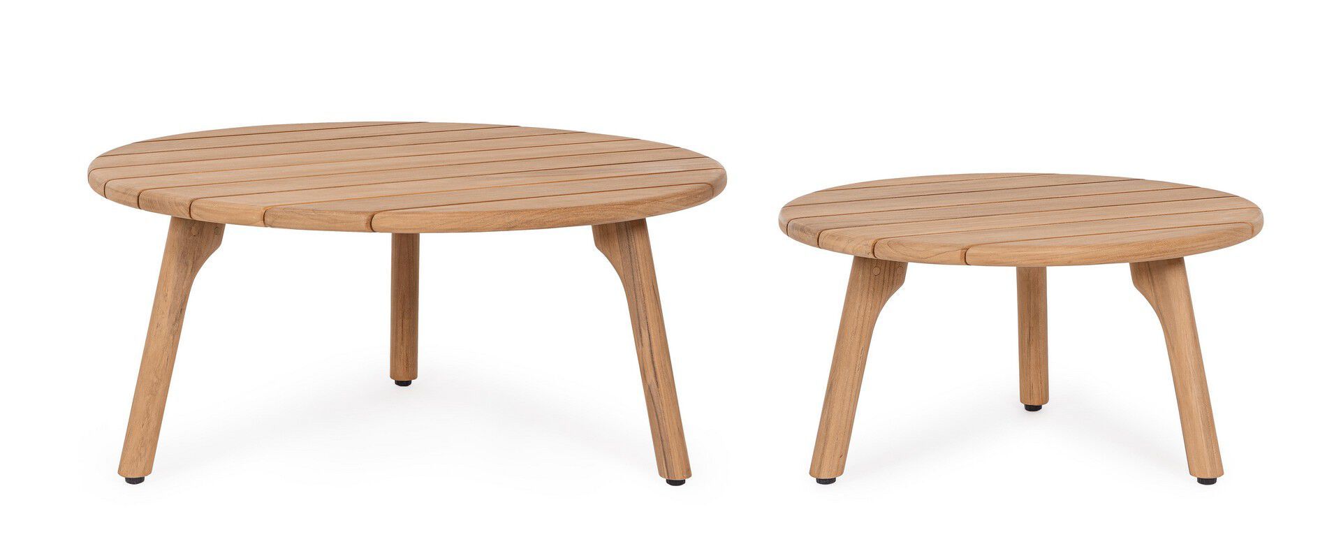 Набор из двух круглых столиков из тикового дерева BIZZOTTO GARITA ARCH-00076399 - Вид №3