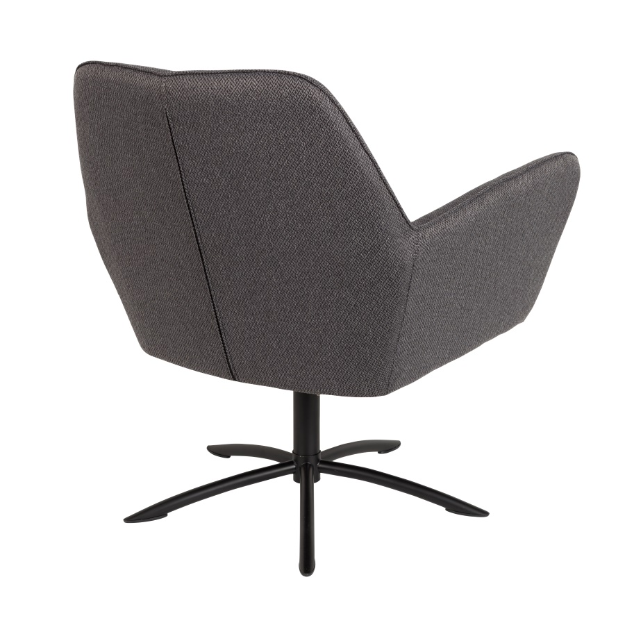 Лаунж кресло Knut темно-серое White Label Living 3100037 - Вид №4