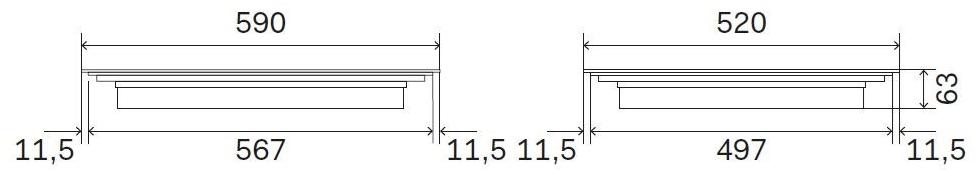 Ilve Встраиваемая индукционная стеклокерамическая плита Pro line Khvi60tc Santreyd  - Вид №1
