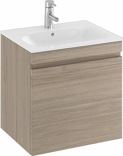 42382 IFO Renova Плоская тумба для тонкой раковины, с ящиком и внутренним ящиком, W = 538 мм, W1 = 550 мм, вяз, пленка  - Вид №8