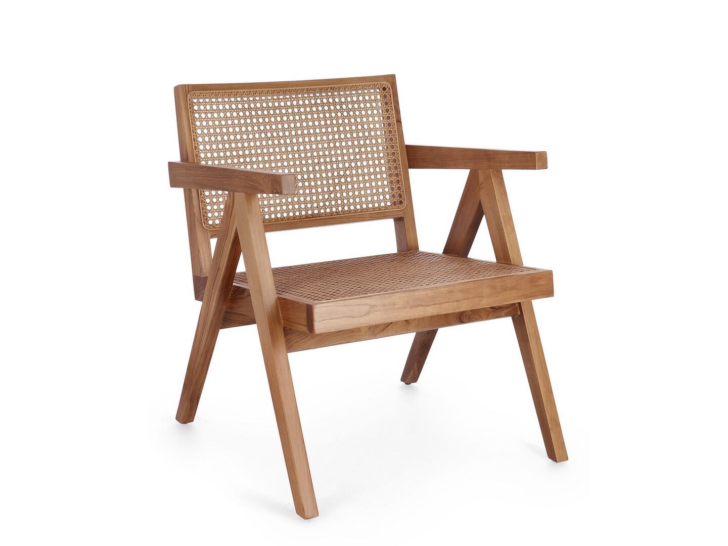 Венское кресло из тика и соломы с подлокотниками BIZZOTTO GALIA ARCH-00080717