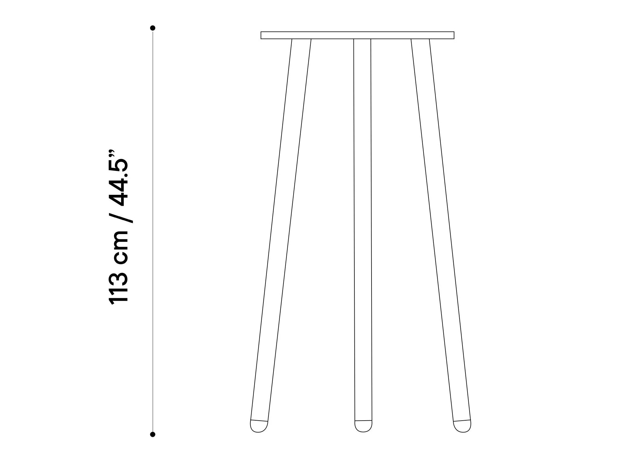 Стальной высокий круглый садовый стол iSimar Корсика ARCH-00090082 - Вид №2