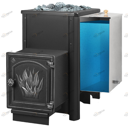 Банная печь Везувий Сенсация Аква 16 Антрацит (ДТ-4) с баком для воды 30 л 6351