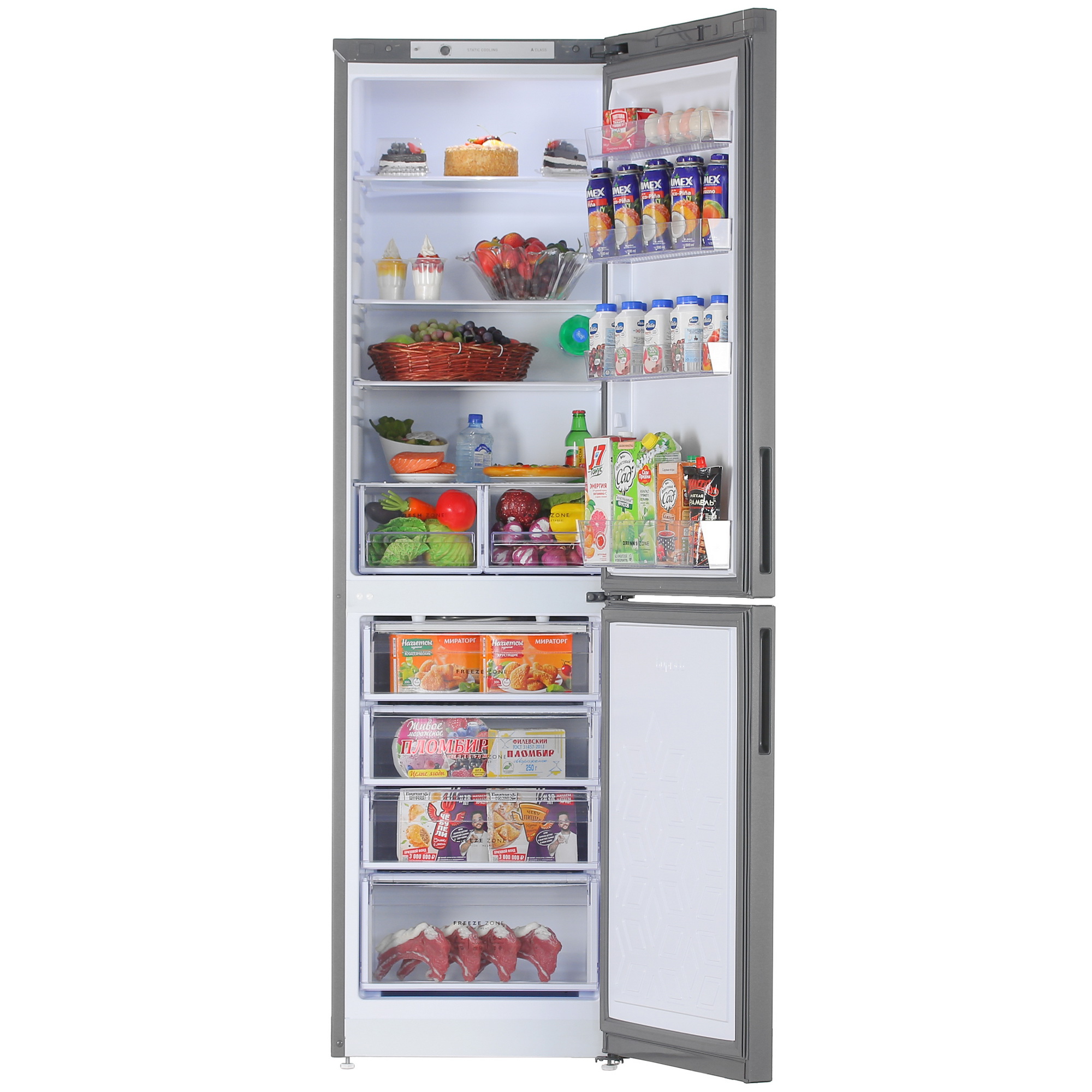 5348120 Холодильник с морозильником   Бирюса W6049 серый STDN-0060622 - Вид №5